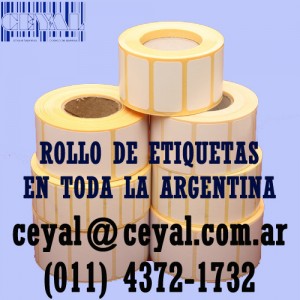 ROLLO ETIQUETAS, 50x25 etiquetas autoadhesivas, papel opp