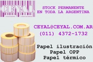 etiquetas stock permanente, ribbon cera, impresoras zebra