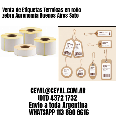 Venta de Etiquetas Termicas en rollo zebra Agronomia Buenos Aires Sato