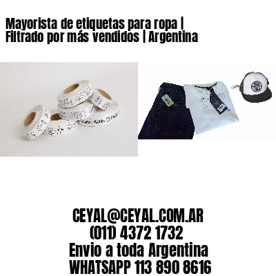 Mayorista de etiquetas para ropa | Filtrado por más vendidos | Argentina
