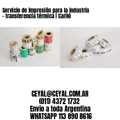 Servicio de impresión para la industria – transferencia térmica | Cariló
