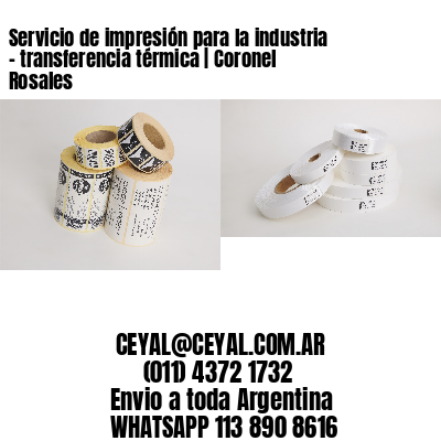 Servicio de impresión para la industria – transferencia térmica | Coronel Rosales