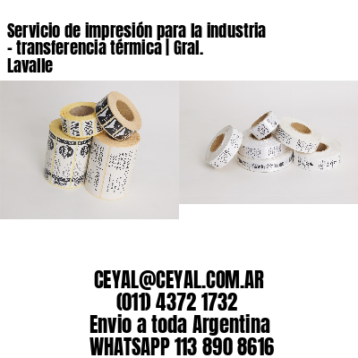 Servicio de impresión para la industria – transferencia térmica | Gral. Lavalle