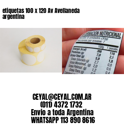 etiquetas 100 x 120 Av Avellaneda argentina
