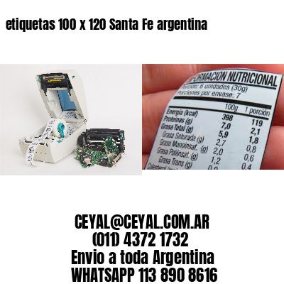 etiquetas 100 x 120 Santa Fe argentina
