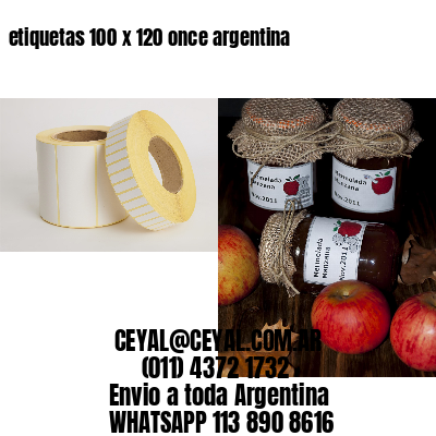 etiquetas 100 x 120 once argentina
