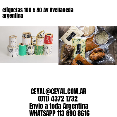 etiquetas 100 x 40 Av Avellaneda argentina