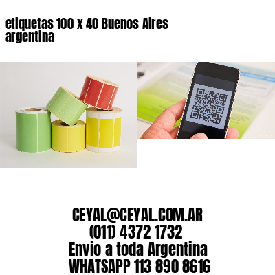 etiquetas 100 x 40 Buenos Aires argentina
