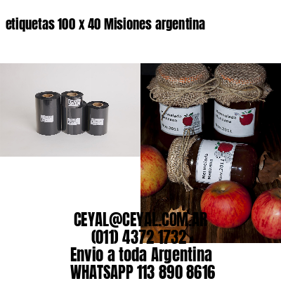etiquetas 100 x 40 Misiones argentina