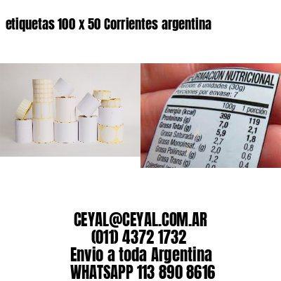 etiquetas 100 x 50 Corrientes argentina