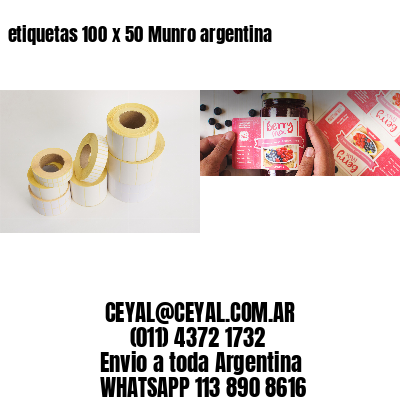 etiquetas 100 x 50 Munro argentina