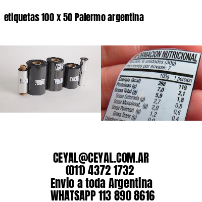 etiquetas 100 x 50 Palermo argentina