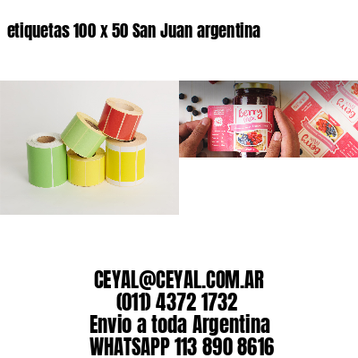 etiquetas 100 x 50 San Juan argentina