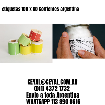 etiquetas 100 x 60 Corrientes argentina