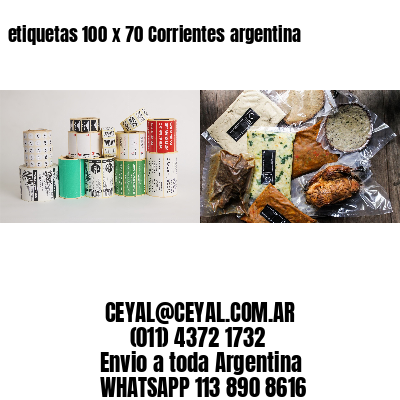 etiquetas 100 x 70 Corrientes argentina
