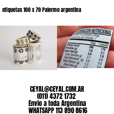 etiquetas 100 x 70 Palermo argentina