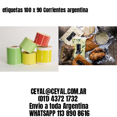 etiquetas 100 x 90 Corrientes argentina