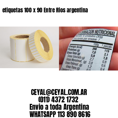 etiquetas 100 x 90 Entre Rios argentina