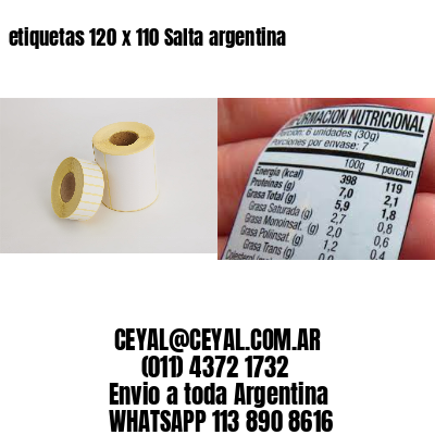etiquetas 120 x 110 Salta argentina