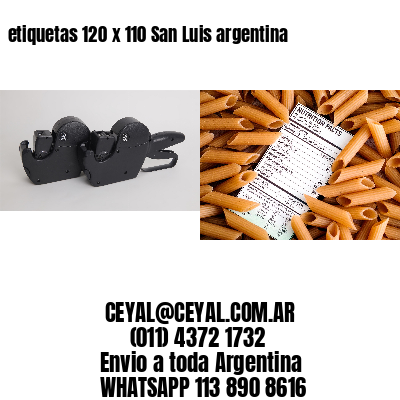 etiquetas 120 x 110 San Luis argentina