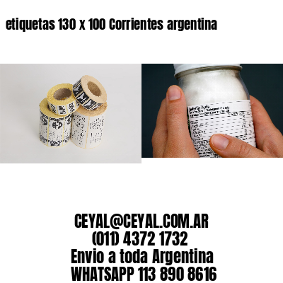 etiquetas 130 x 100 Corrientes argentina