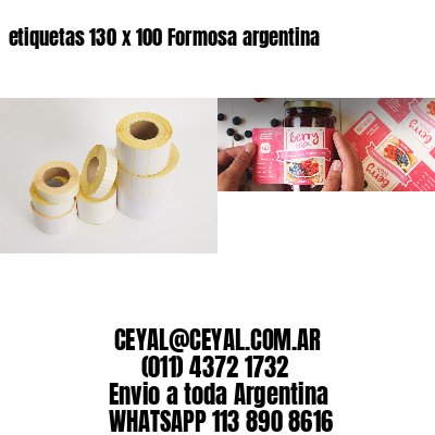 etiquetas 130 x 100 Formosa argentina