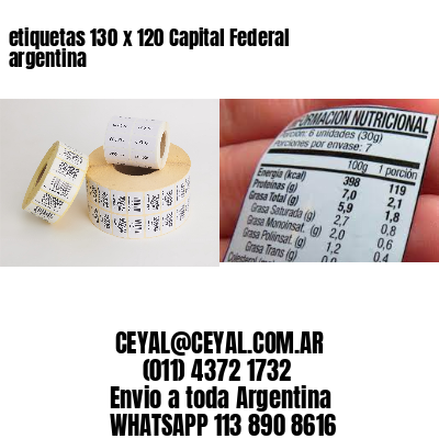 etiquetas 130 x 120 Capital Federal argentina