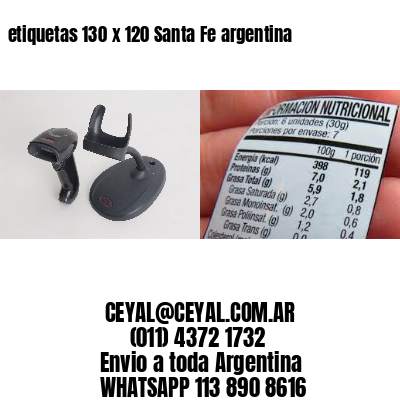 etiquetas 130 x 120 Santa Fe argentina