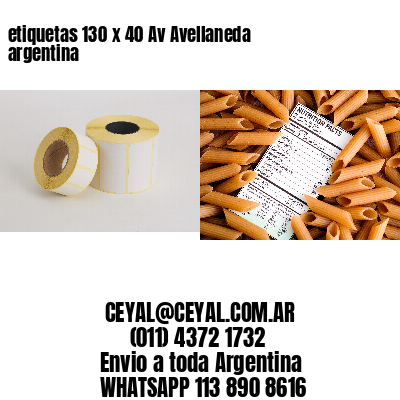 etiquetas 130 x 40 Av Avellaneda argentina