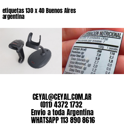 etiquetas 130 x 40 Buenos Aires argentina