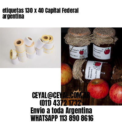 etiquetas 130 x 40 Capital Federal argentina