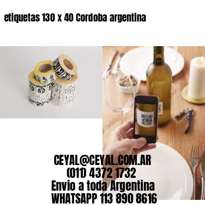 etiquetas 130 x 40 Cordoba argentina