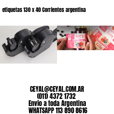 etiquetas 130 x 40 Corrientes argentina