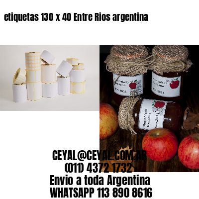 etiquetas 130 x 40 Entre Rios argentina