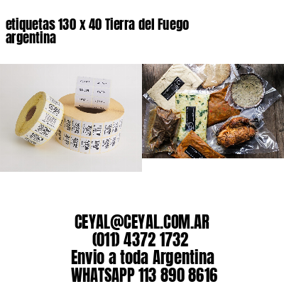 etiquetas 130 x 40 Tierra del Fuego argentina