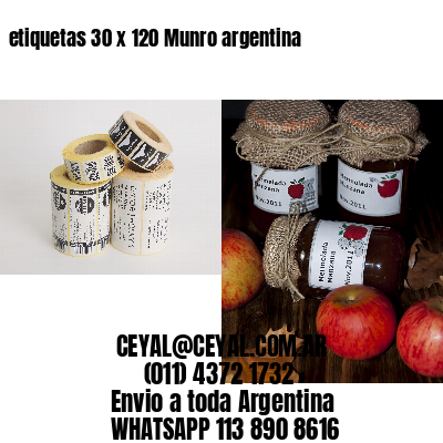 etiquetas 30 x 120 Munro argentina