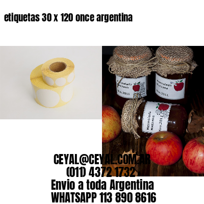 etiquetas 30 x 120 once argentina