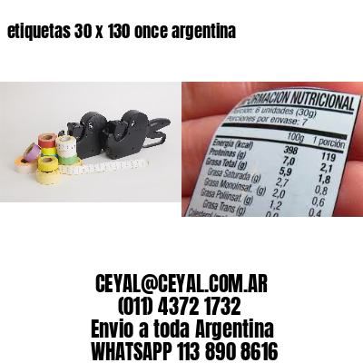 etiquetas 30 x 130 once argentina