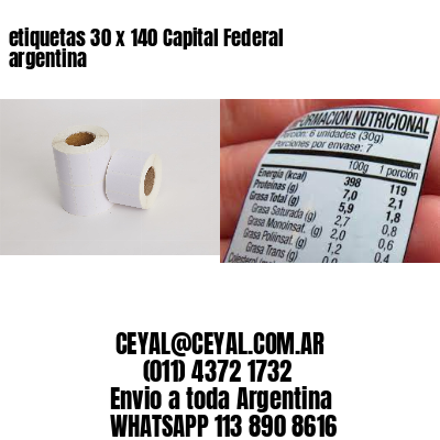 etiquetas 30 x 140 Capital Federal argentina