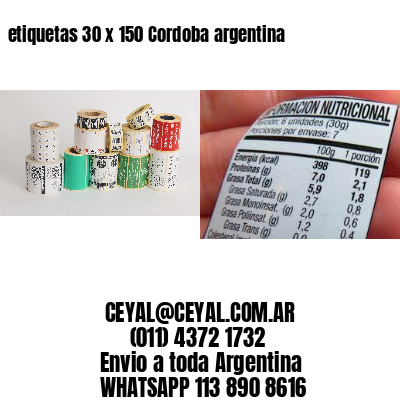 etiquetas 30 x 150 Cordoba argentina