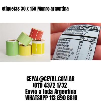 etiquetas 30 x 150 Munro argentina
