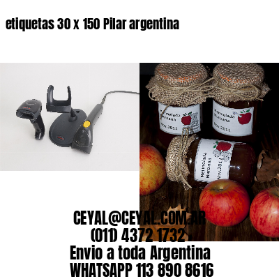 etiquetas 30 x 150 Pilar argentina
