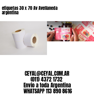 etiquetas 30 x 70 Av Avellaneda argentina