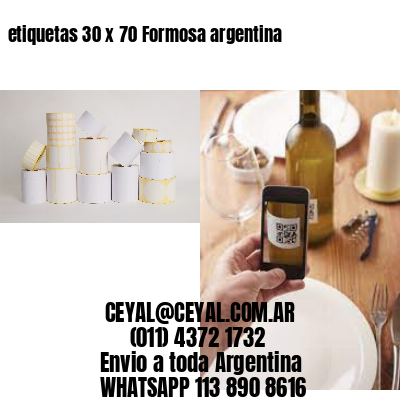 etiquetas 30 x 70 Formosa argentina