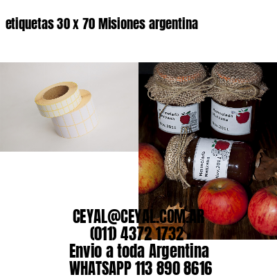 etiquetas 30 x 70 Misiones argentina