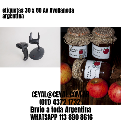 etiquetas 30 x 80 Av Avellaneda argentina