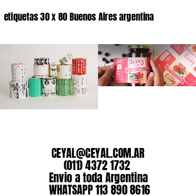 etiquetas 30 x 80 Buenos Aires argentina