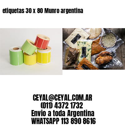 etiquetas 30 x 80 Munro argentina
