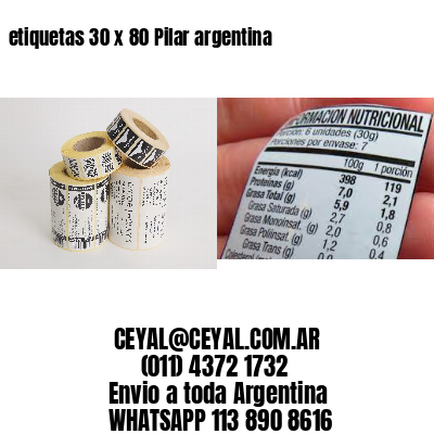 etiquetas 30 x 80 Pilar argentina