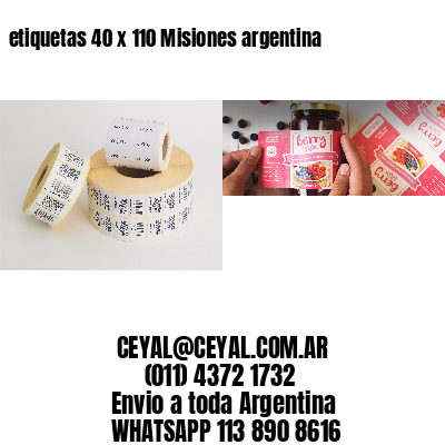 etiquetas 40 x 110 Misiones argentina